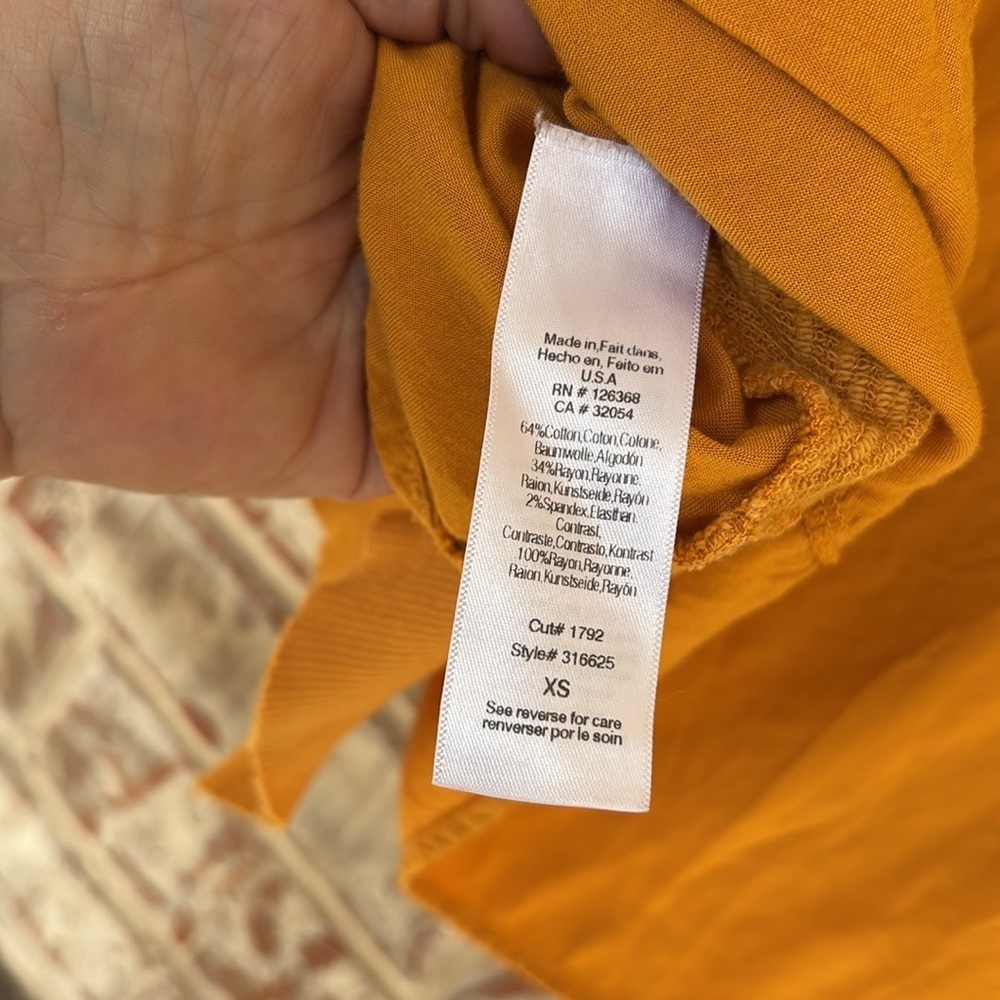 Anthropologie Left of Center Mustard Yellow Long Sleeve Top - Picture 9 of 10